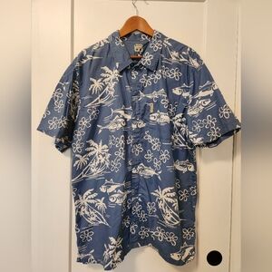 Columbia men's tropical blue dress shirt, size XL